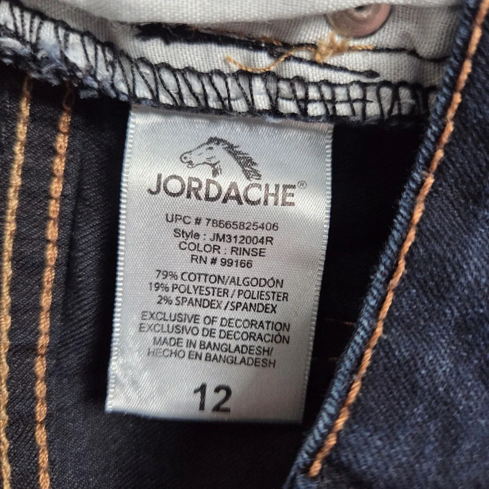 Jordache Womens Skinny Jeans Dark Rinse Stretch Denim Size 12 JM312004R